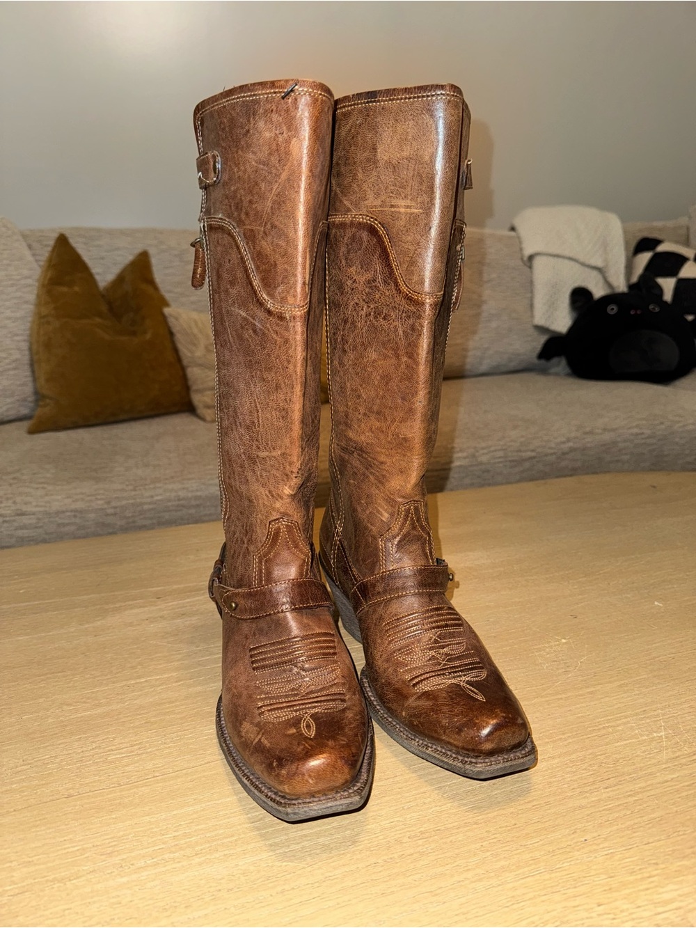 Ariat Women’s Chestnut Brown Leather Square Toe Tall Boots - Picture 1 of 9